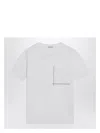 Brunello Cucinelli White Cotton T-shirt With Shiny Pocket Women