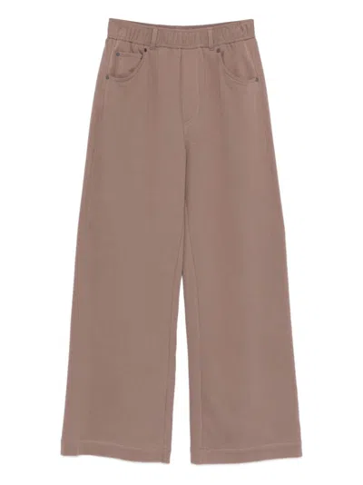 Brunello Cucinelli Women Cotton Trousers In Brown