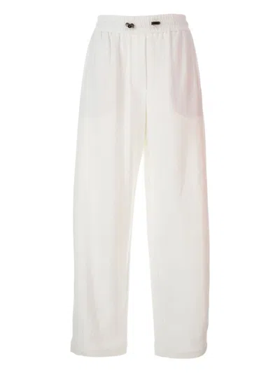 BRUNELLO CUCINELLI BRUNELLO CUCINELLI WOMEN COTTON TROUSERS
