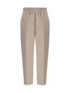 Brunello Cucinelli Linen-viscose Blend Trousers In Multicolor