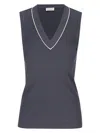 Brunello Cucinelli Cotton V-necked Top