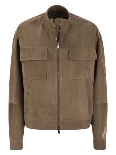 BRUNELLO CUCINELLI WOMEN'S COUTURE SUEDE OUTERWEAR WITH JEWELLERY