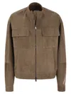 Brunello Cucinelli Women's Couture Suede Outerwear With Jewellery In Brown