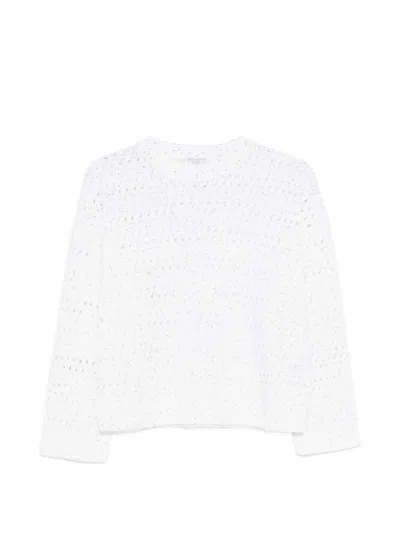 Brunello Cucinelli Women Crewneck Sweater In White