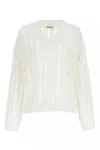 Brunello Cucinelli Crochet Sweater Sweaters And Cardigans In White