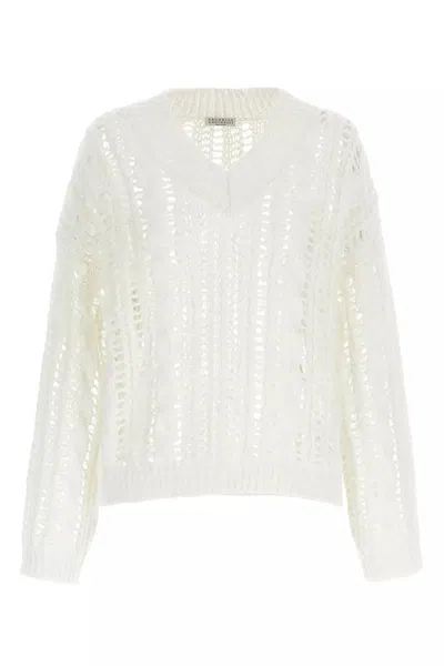 BRUNELLO CUCINELLI BRUNELLO CUCINELLI WOMEN CROCHET SWEATER