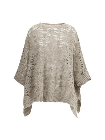 Brunello Cucinelli Women Crocheted Poncho