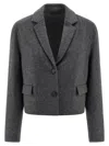 Brunello Cucinelli Women 'crop' Blazer In Gray