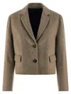 Brunello Cucinelli Single-breasted Wool Blazer In Multi