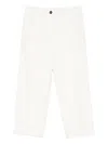 Brunello Cucinelli Cotton Blend Pleated Cropped Trousers In Multi
