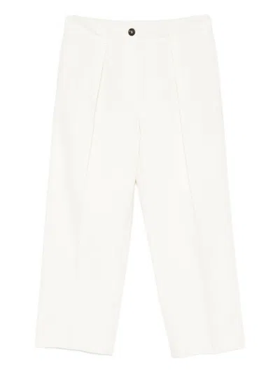 BRUNELLO CUCINELLI BRUNELLO CUCINELLI WOMEN CROPPED COTTON TROUSERS
