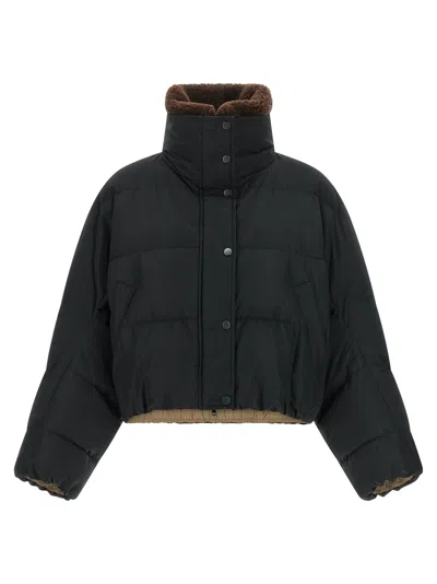 Brunello Cucinelli Women's Cropped Down Jacket In Black