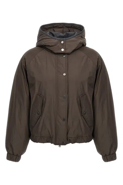 BRUNELLO CUCINELLI BRUNELLO CUCINELLI WOMEN CROPPED DOWN JACKET