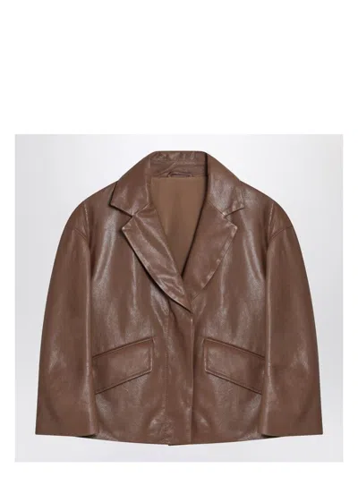 Brunello Cucinelli Women's Cropped Leather Jacket