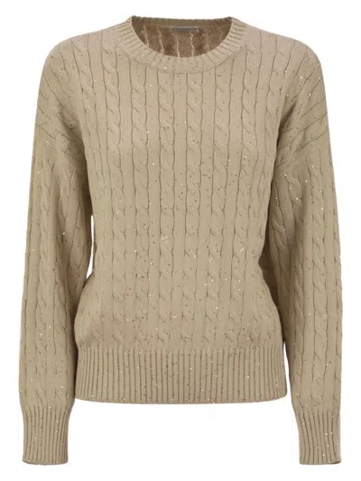 BRUNELLO CUCINELLI WOMEN'S DAZZLING CABLES COTTON JERSEY