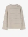 Brunello Cucinelli Women Dazzling Cashmere And Wool Sweater In White