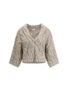 Brunello Cucinelli Women Dazzling Chiné Wool Cardigan In Multi