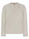 Brunello Cucinelli Women Dazzling Double Cable Cotton Jersey