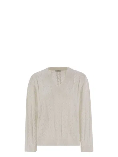 BRUNELLO CUCINELLI WOMEN'S DAZZLING DOUBLE CABLE COTTON JERSEY