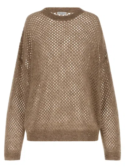 BRUNELLO CUCINELLI BRUNELLO CUCINELLI WOMEN 'DAZZLING MESH' SWEATER
