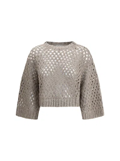 BRUNELLO CUCINELLI BRUNELLO CUCINELLI WOMEN DAZZLING NET SWEATER