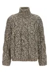 Brunello Cucinelli Women Wool And Cashmere Sweater With Sequins In Gray