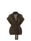 Brunello Cucinelli Women's Dazzling Silk And Linen Perforated Rib Cardigan