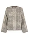 Brunello Cucinelli Sequin-embellished Chunky-knit Sweater In Gray