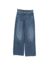 Brunello Cucinelli Women Blue Jeans With Five-pocket Design And Patch Logo On The Back In Denim Woma In Blue