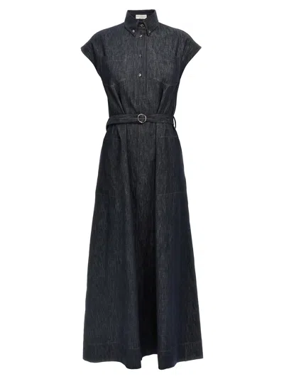 Brunello Cucinelli Women Denim Dress In Blue