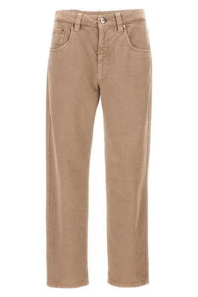 Brunello Cucinelli Denim Jeans In Cream