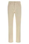 Brunello Cucinelli Denim Trousers With Belt Loops And Pockets In White