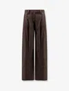 Brunello Cucinelli Denim Trousers With Lurex Profile In Brown
