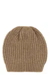 Brunello Cucinelli Soft Ribbed Knit Cap In Brown