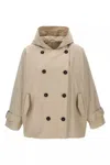 Brunello Cucinelli Double-breasted Jacket With Hood And Flap Pockets