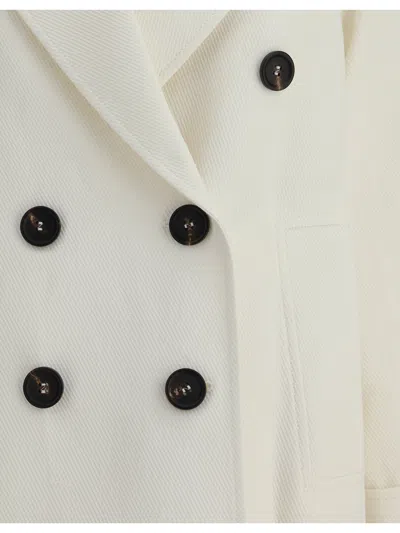 Brunello Cucinelli Women Double-breasted Jacket In White