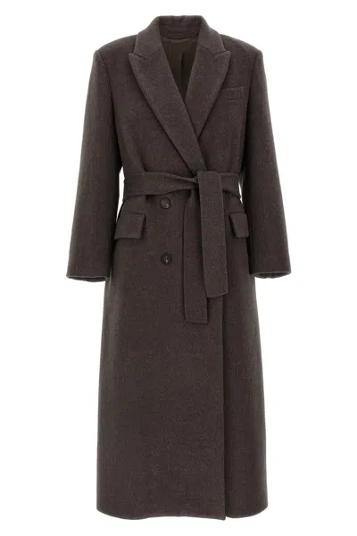 Brunello Cucinelli Women 'double' Coat In Brown