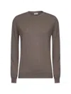 Brunello Cucinelli Women Dove Grey Cashmere Sweater With Monili In Gray