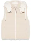 Brunello Cucinelli Cotton Blend Rib-knit Hooded Gilet In Neutral