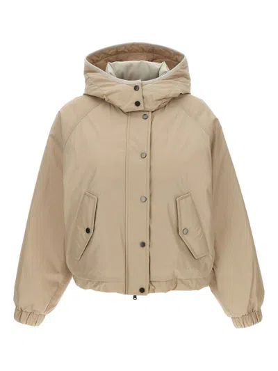 BRUNELLO CUCINELLI BRUNELLO CUCINELLI WOMEN DOWN JACKET WITH HOOD