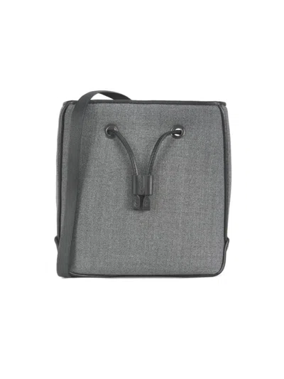 Brunello Cucinelli Women's Drawstring Bucket Bag In Gray