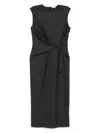 Brunello Cucinelli Sleeveless Midi Dress In Black