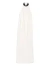 Brunello Cucinelli Halterneck Embellished Dress In White