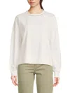 Brunello Cucinelli Women's Drop Shoulder Stretch Cotton Sweatshirt