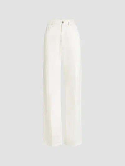Brunello Cucinelli Women's Dyed Denim Contemporary Loose Jeans In White