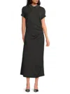 Brunello Cucinelli Short Sleeve Dress In Black
