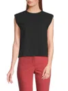 Brunello Cucinelli Women's Embellished Short Sleeve Top In Anthracite