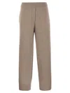 Brunello Cucinelli Knitted Trousers In Brown