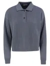 Brunello Cucinelli English Rib Cotton Polo-style Jersey With Jewellery