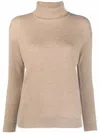 Brunello Cucinelli Women English Rib Knit Sweater In Brown